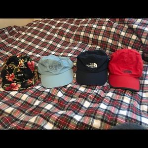 Lot Of 4 Hats Huff Vintage North Face Colombia